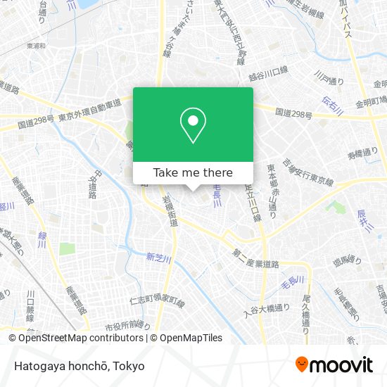 Hatogaya honchō map