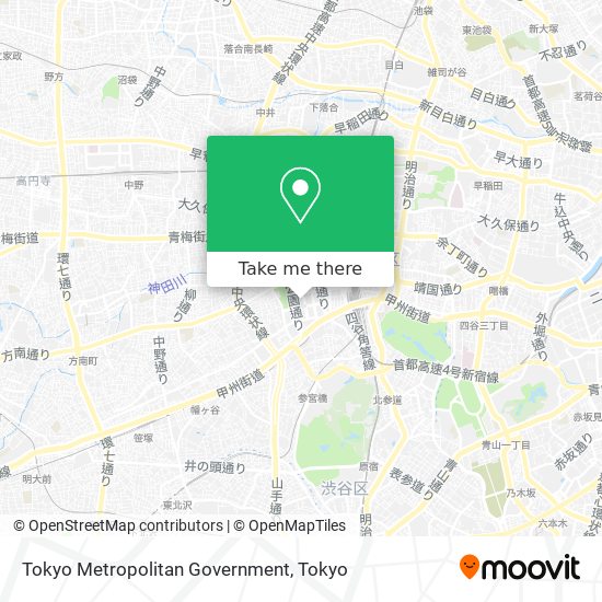 Tokyo Metropolitan Government map