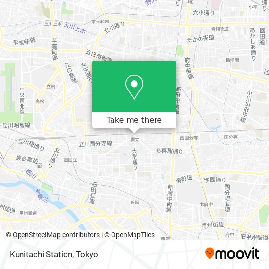 Kunitachi Station map