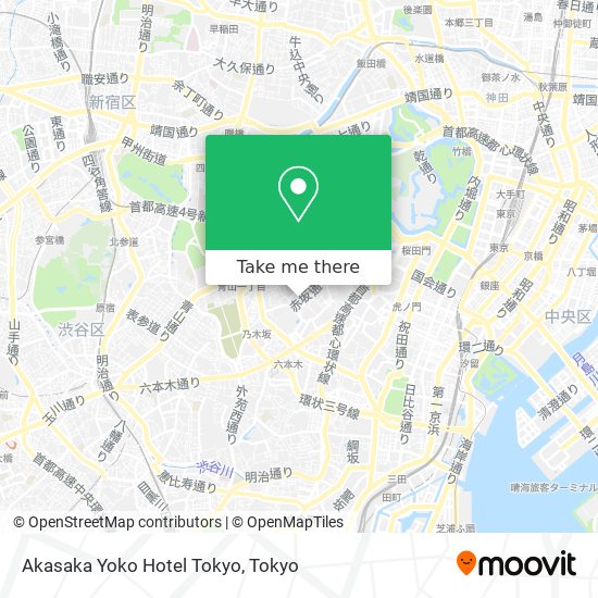 Akasaka Yoko Hotel Tokyo map