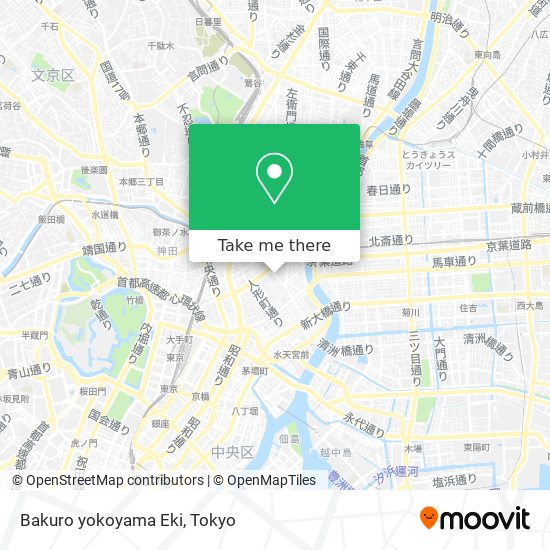Bakuro yokoyama Eki map