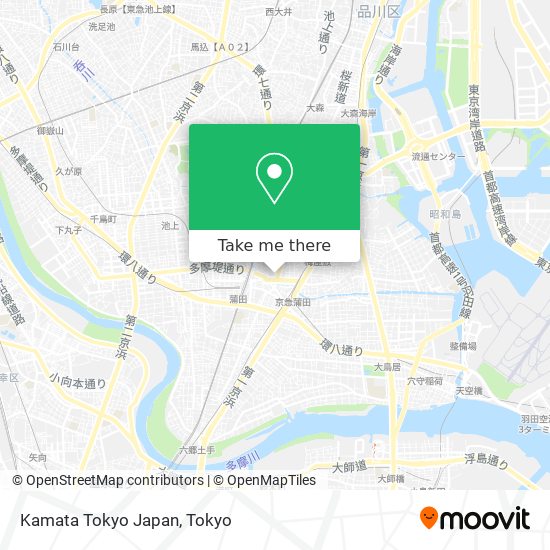 Kamata Tokyo Japan map