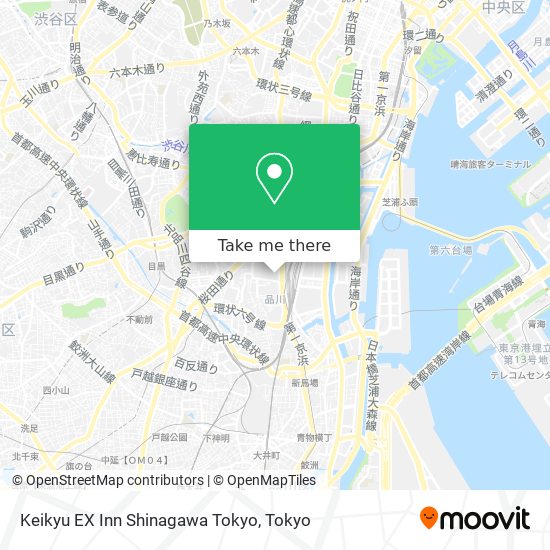 Keikyu EX Inn Shinagawa Tokyo map