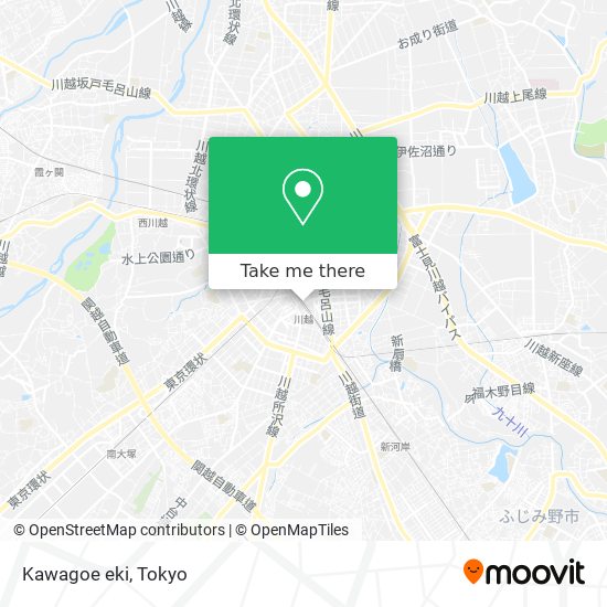 Kawagoe eki map