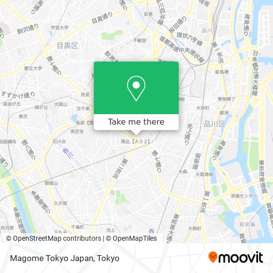 Magome Tokyo Japan map