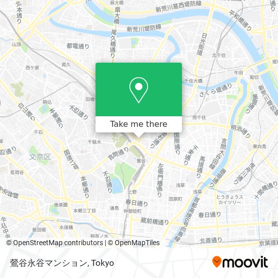鶯谷永谷マンション map