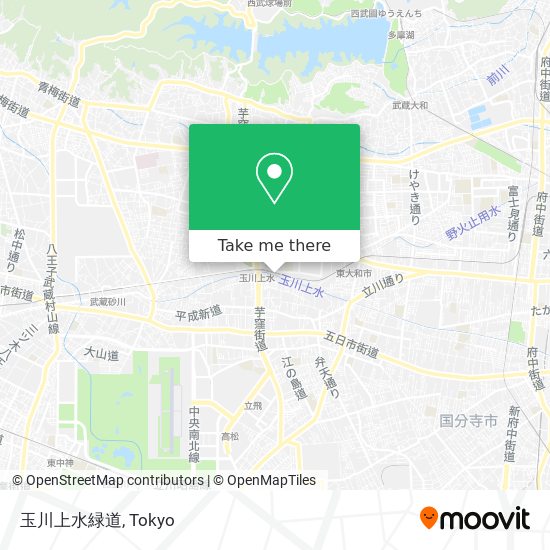 玉川上水緑道 map