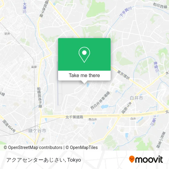 アクアセンターあじさい map