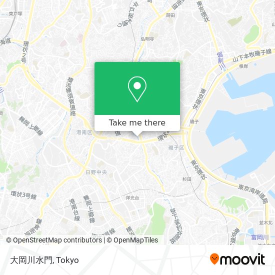 大岡川水門 map