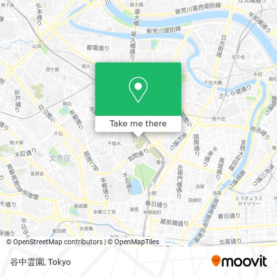 谷中霊園 map