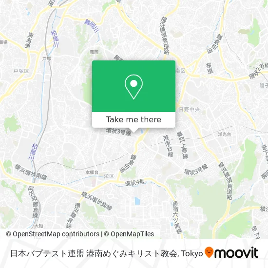 Japan Baptist Union Konan Megumi Christian Church map