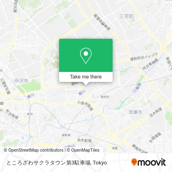 ところざわサクラタウン第3駐車場 map