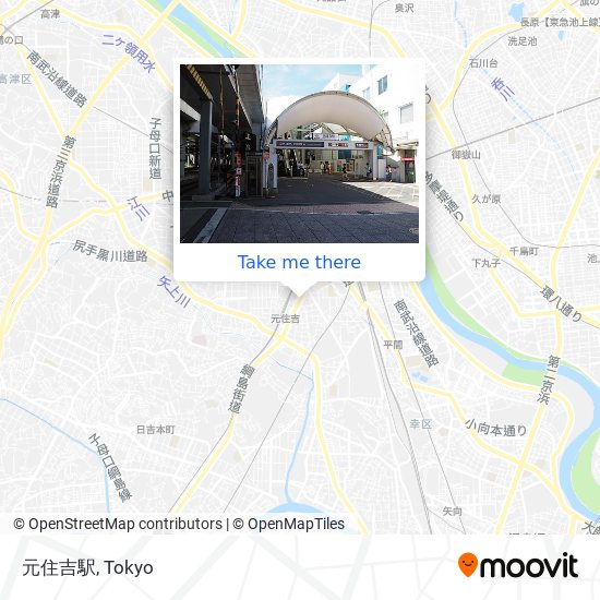 元住吉駅 map