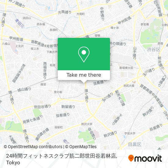 24時間フィットネスクラブ筋二郎世田谷若林店 map