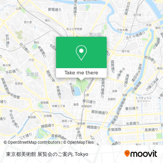 東京都美術館 展覧会のご案内 map