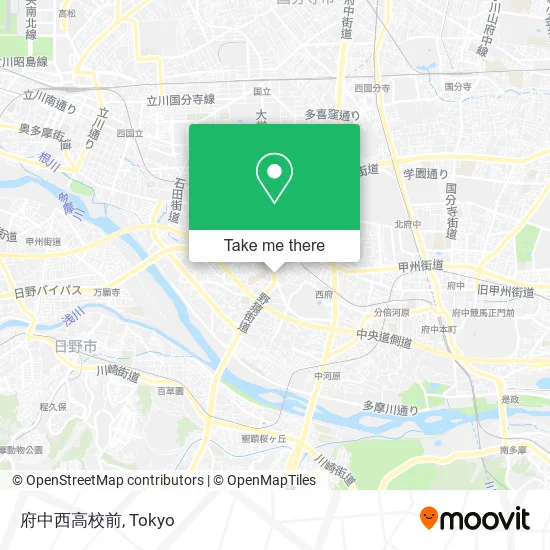 府中西高校前 map