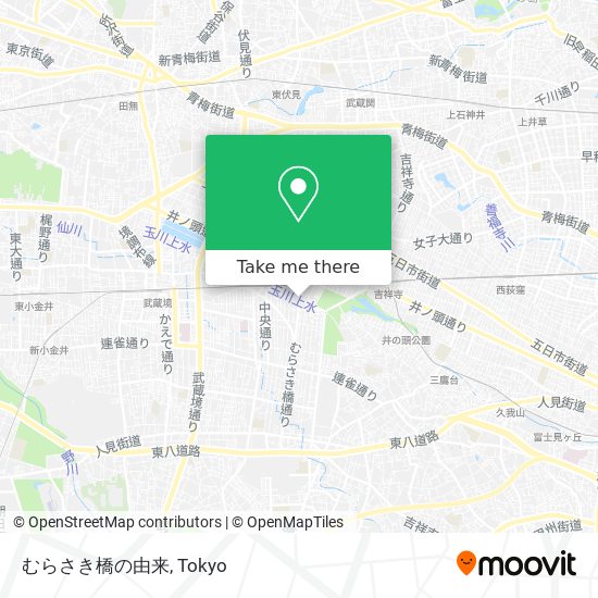 むらさき橋の由来 map