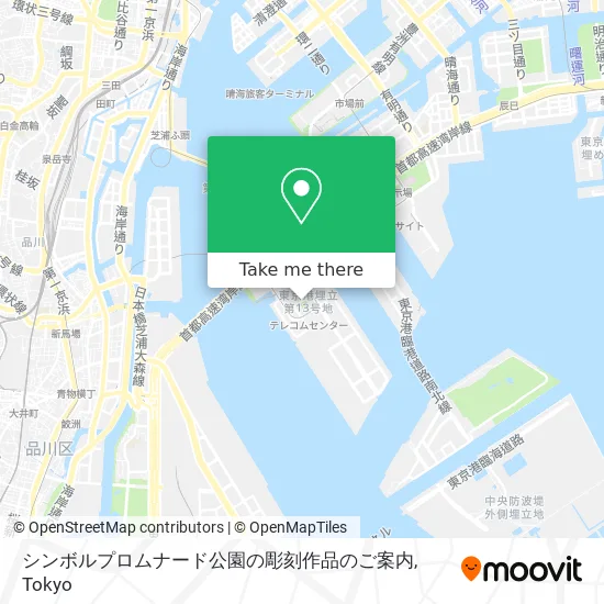 シンボルプロムナード公園の彫刻作品のご案内 map