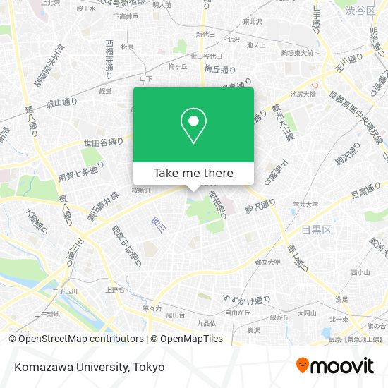 Komazawa University map