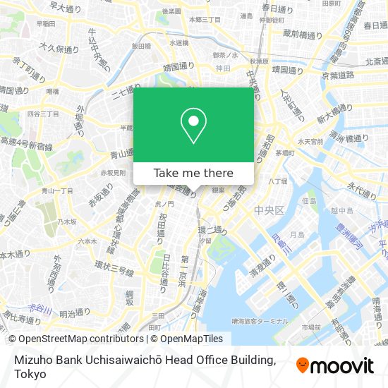 Mizuho Bank Uchisaiwaichō Head Office Building map