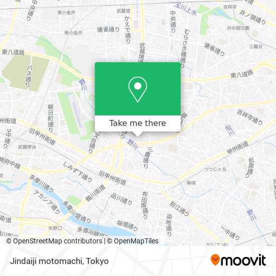 Jindaiji motomachi map
