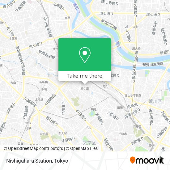 Nishigahara Station map