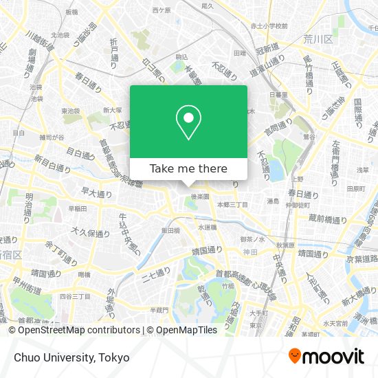 Chuo University map