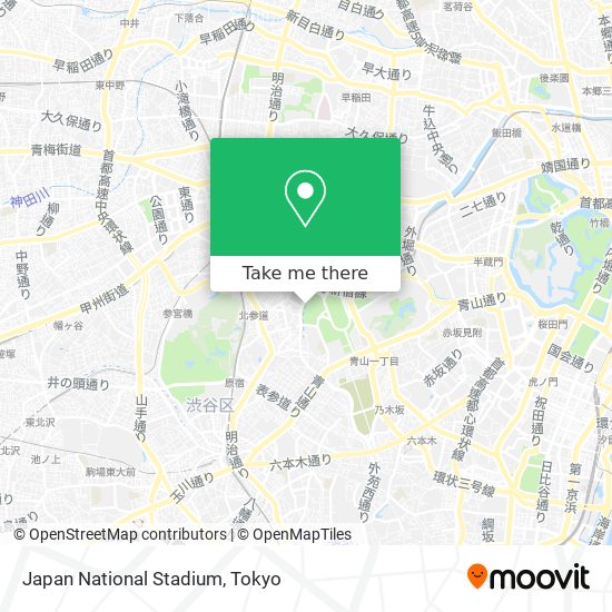 Japan National Stadium map