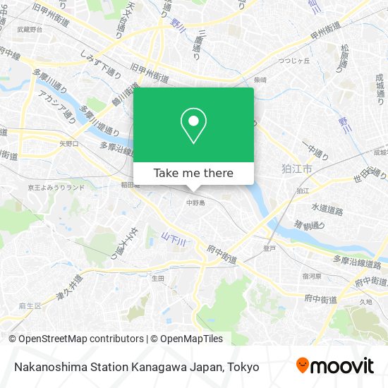 Nakanoshima Station Kanagawa Japan map