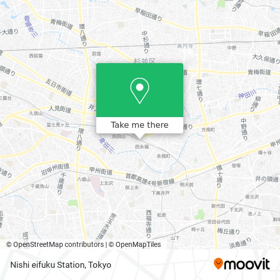 Nishi eifuku Station map