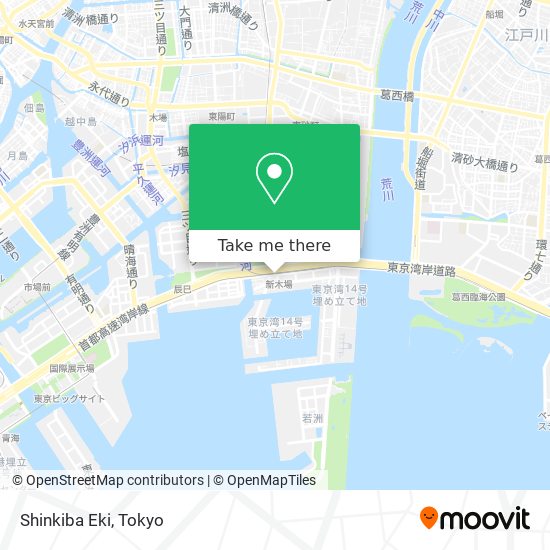 Shinkiba Eki map
