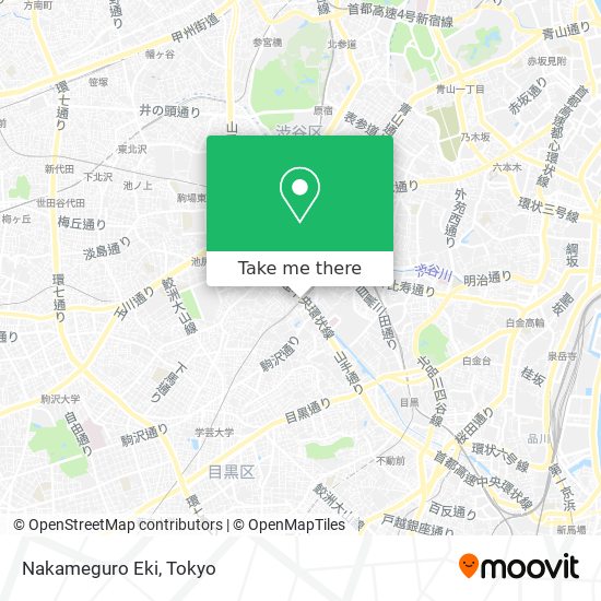 Nakameguro Eki map