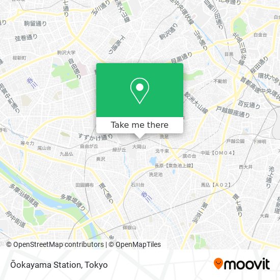 Ōokayama Station map