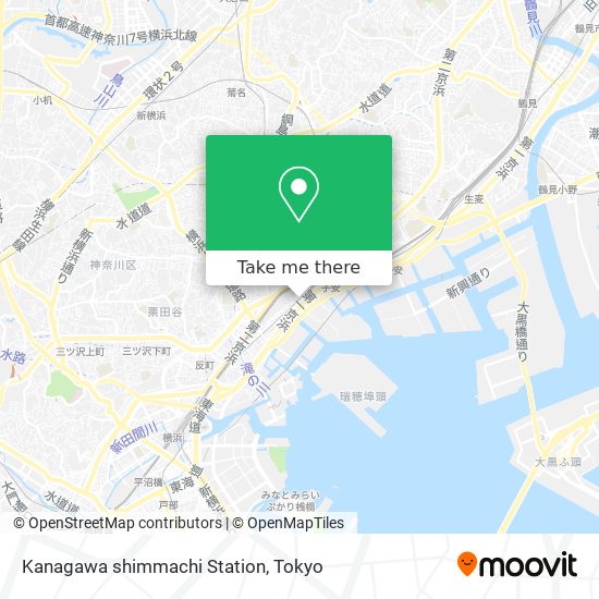 Kanagawa shimmachi Station map
