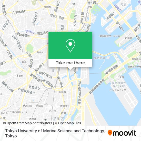 Tokyo University of Marine Science and Technology map
