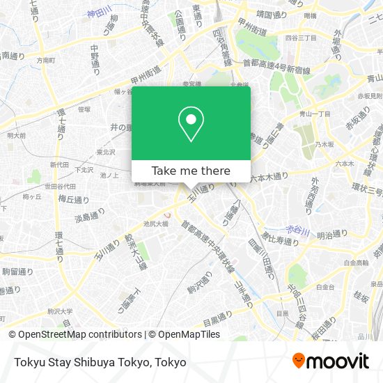 Tokyu Stay Shibuya Tokyo map