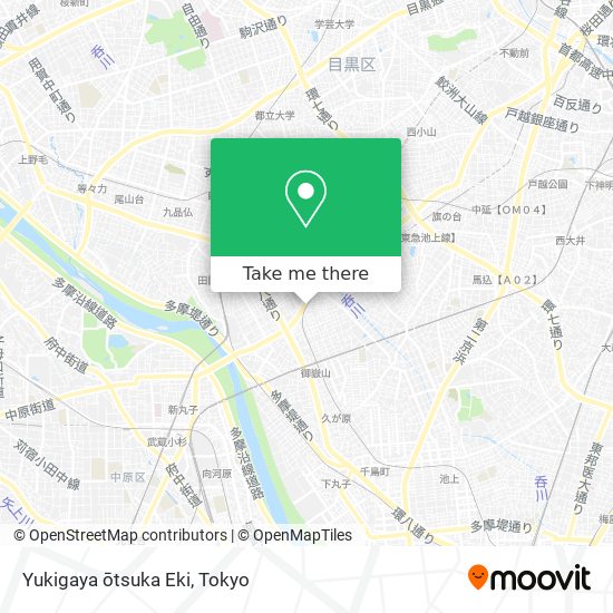 Yukigaya ōtsuka Eki map
