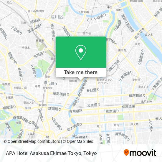 APA Hotel Asakusa Ekimae Tokyo map