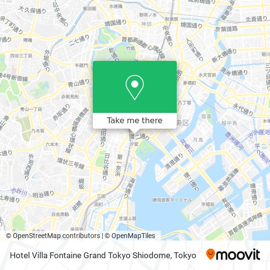 Hotel Villa Fontaine Grand Tokyo Shiodome map