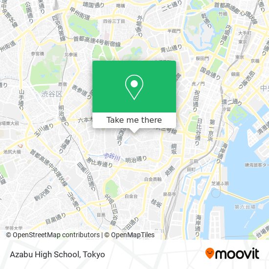 Azabu High School map