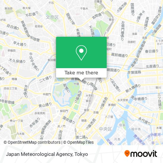 Japan Meteorological Agency map