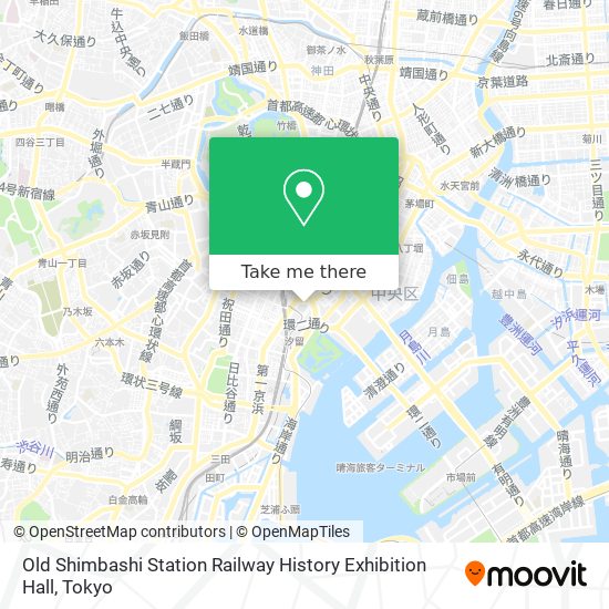 Old Shimbashi Station Railway History Exhibition Hall map