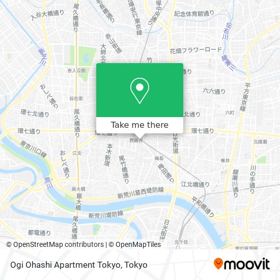 Ogi Ohashi Apartment Tokyo map