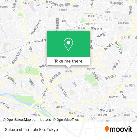 Sakura shinmachi Eki map