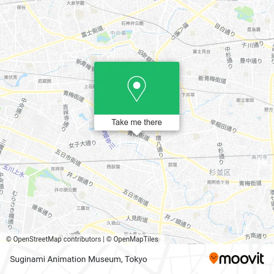 Suginami Animation Museum map