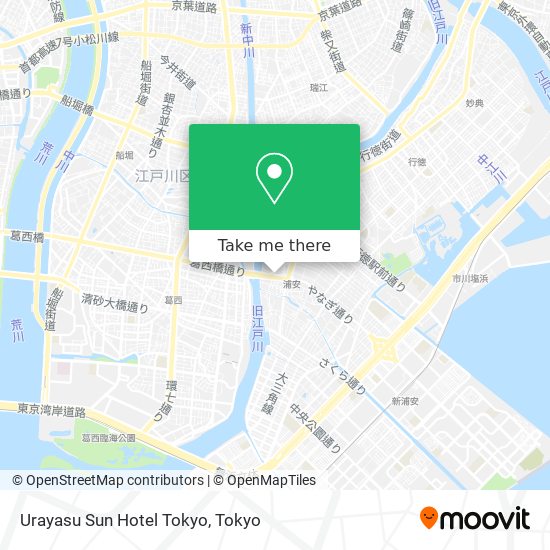 Urayasu Sun Hotel Tokyo map