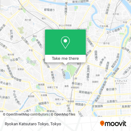 Ryokan Katsutaro Tokyo map