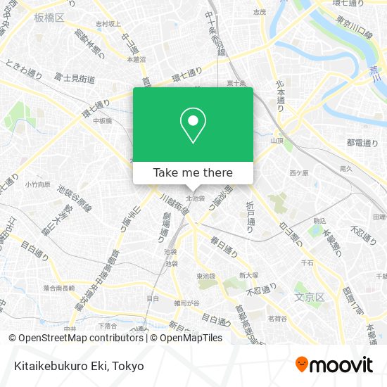 Kitaikebukuro Eki map