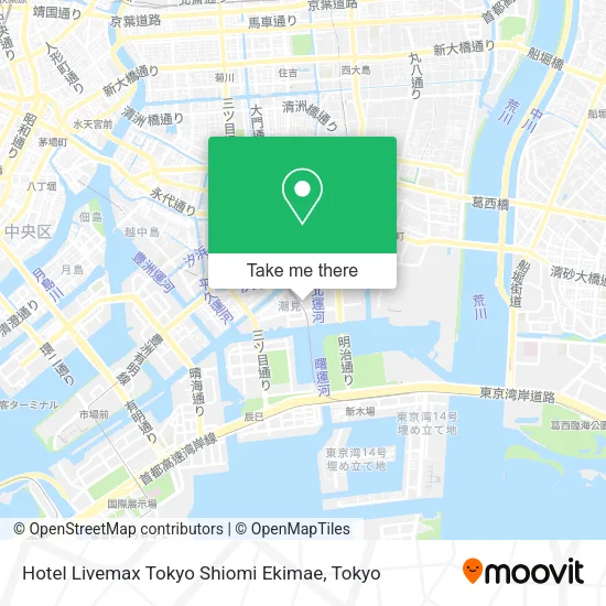 Hotel Livemax Tokyo Shiomi Ekimae map
