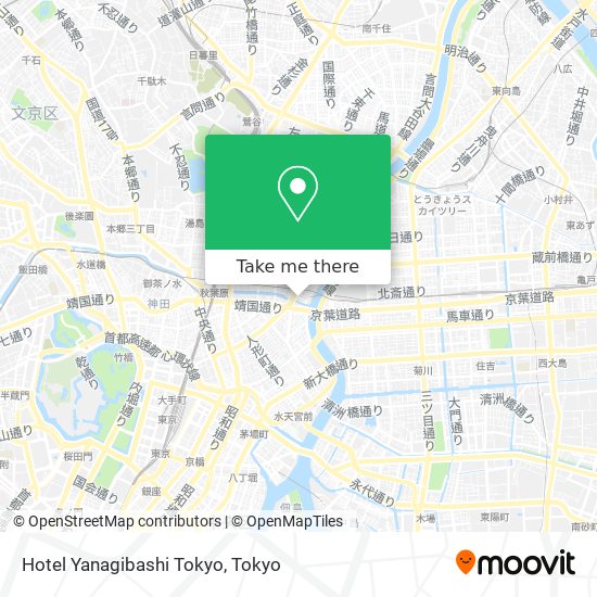 Hotel Yanagibashi Tokyo map